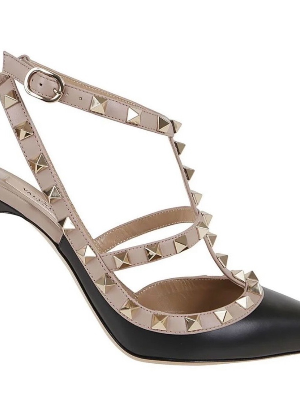Valentino Garavani Rockstud Leather Ankle Strap Pump 100 Mm